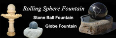 Rolling sphere fountain stone ball fountain