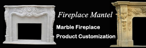 Marble fireplace mantel